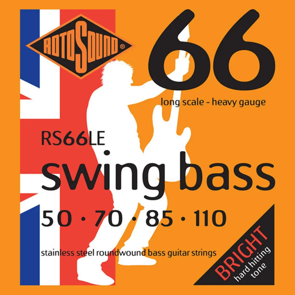 Rotosound elbass-strenger Swing Bass 66 - Sett 4-strengers Heavy 50-110 (RS66LE)