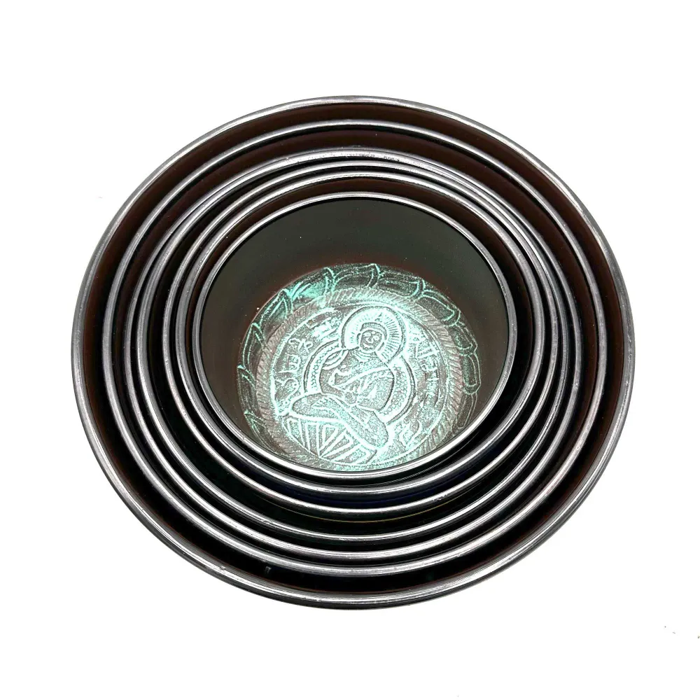 Syngeskålsett 7 Chakra 14-22 cm