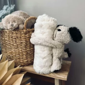 Babyteppe med bamsehund