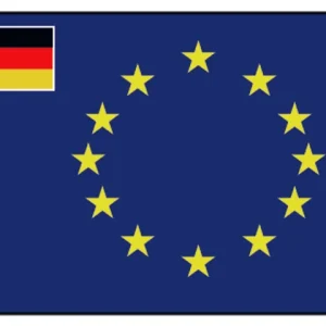 Talamex, Europeisk flagg Tyskland 60x90 cm, 100% spunnet polyester (1 stk)