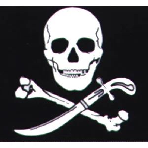 Talamex, Piratflagg 30x45 cm, 100% spunnet polyester (1 stk.)