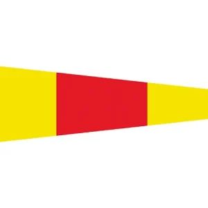 Talamex, Signalflagg 30x36 cm nr. 0, 100 % spunnet polyester (1 stk)