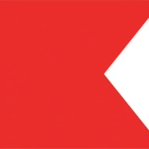 Talamex, Signalflagg B 30x36 cm - Bravo (1 stk.)