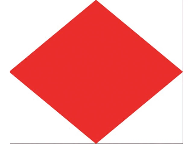 Talamex, Signalflagg F 30x36 cm, Foxtrot (1 stk) 100% spunnet polyester 155gr/m²