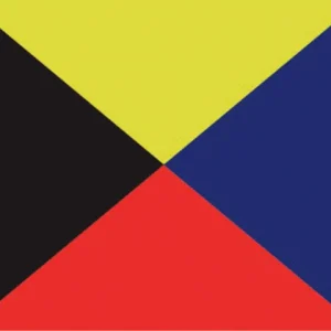 Talamex, Signalflagg Z, 30x36 cm (1 stk) - 100 % spunnet polyester 155gr/m²