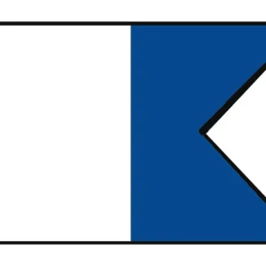 Talamex, Signalflagg , Alfa, 30x36 cm, Spunnet polyester (1 stk.)
