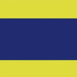 Talamex, Signalflagg D Delta 30x36 cm (1 stk) 100 % spunnet polyester 155gr/m²