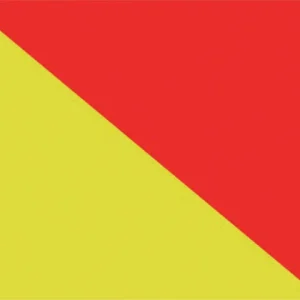 Talamex, Signalflagg O, Oscar / Mann over bord 30x36 cm (1 stk) 100% spunnet polyester 155gr/m²