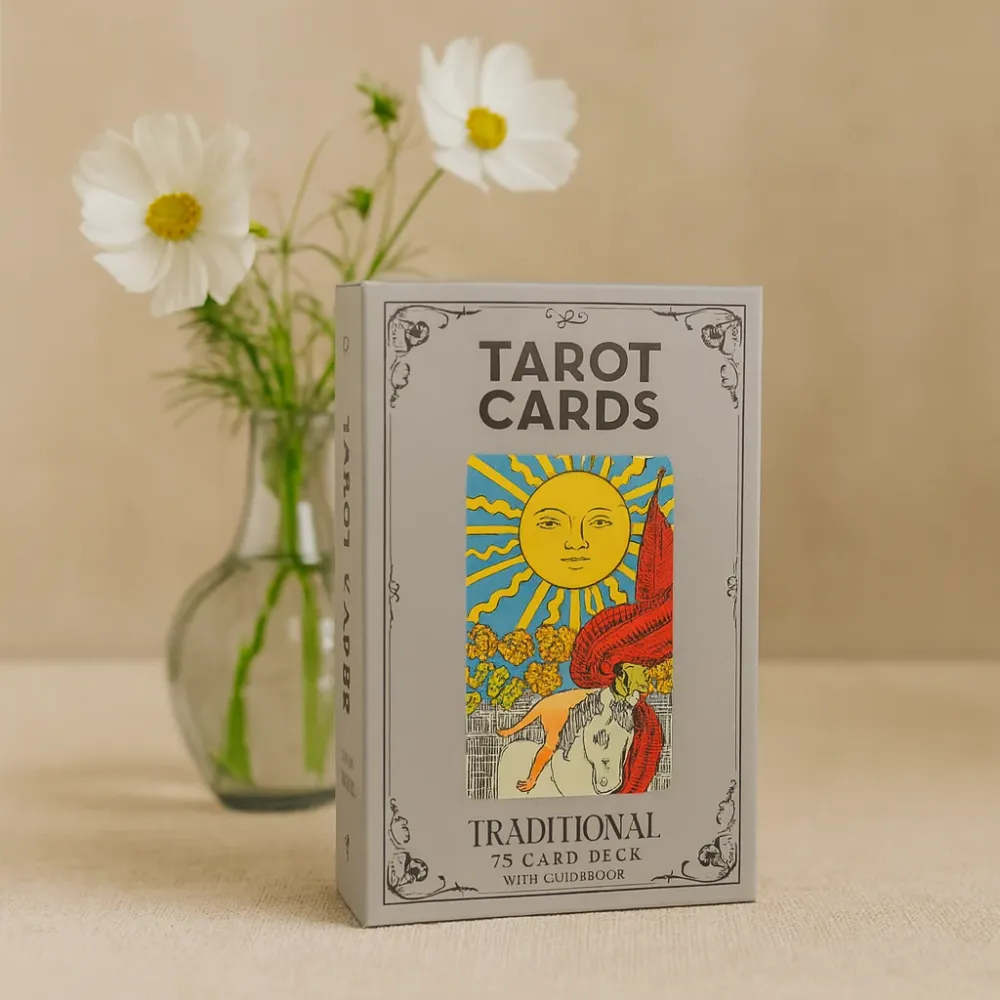Tarotkort med veiledningsbok, tradisjonell Arcana