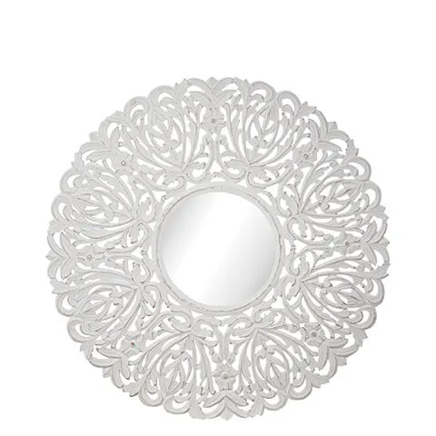 Tempeltavle m/Speil, Hvit - 90cm