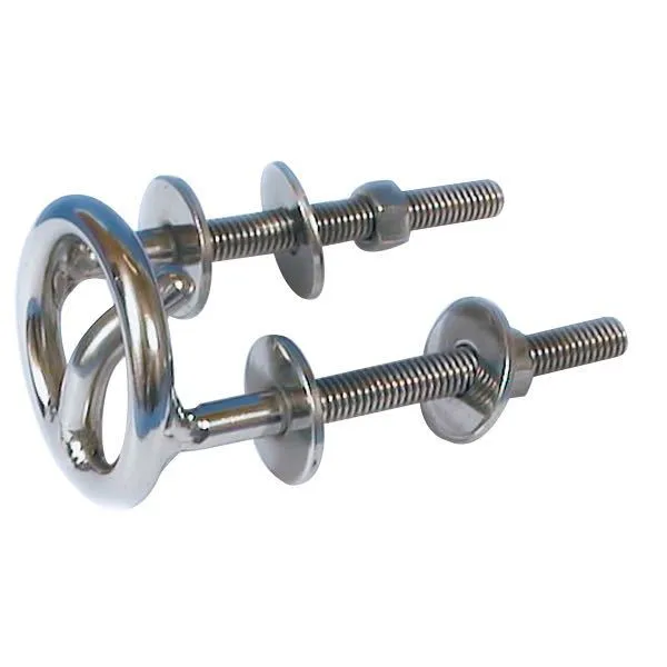 Tilhengerkrok vannski, Ø10mm, 50mm avstand mellom boltene, AISI 304