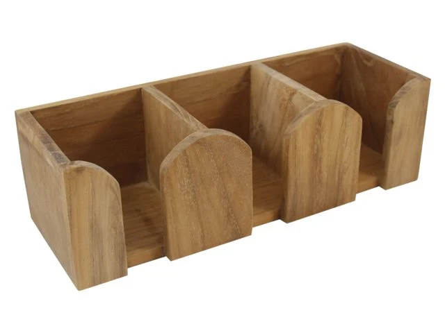 Eude, krus/koppholder trippel teak 29,5x10x9cm (1 stk)