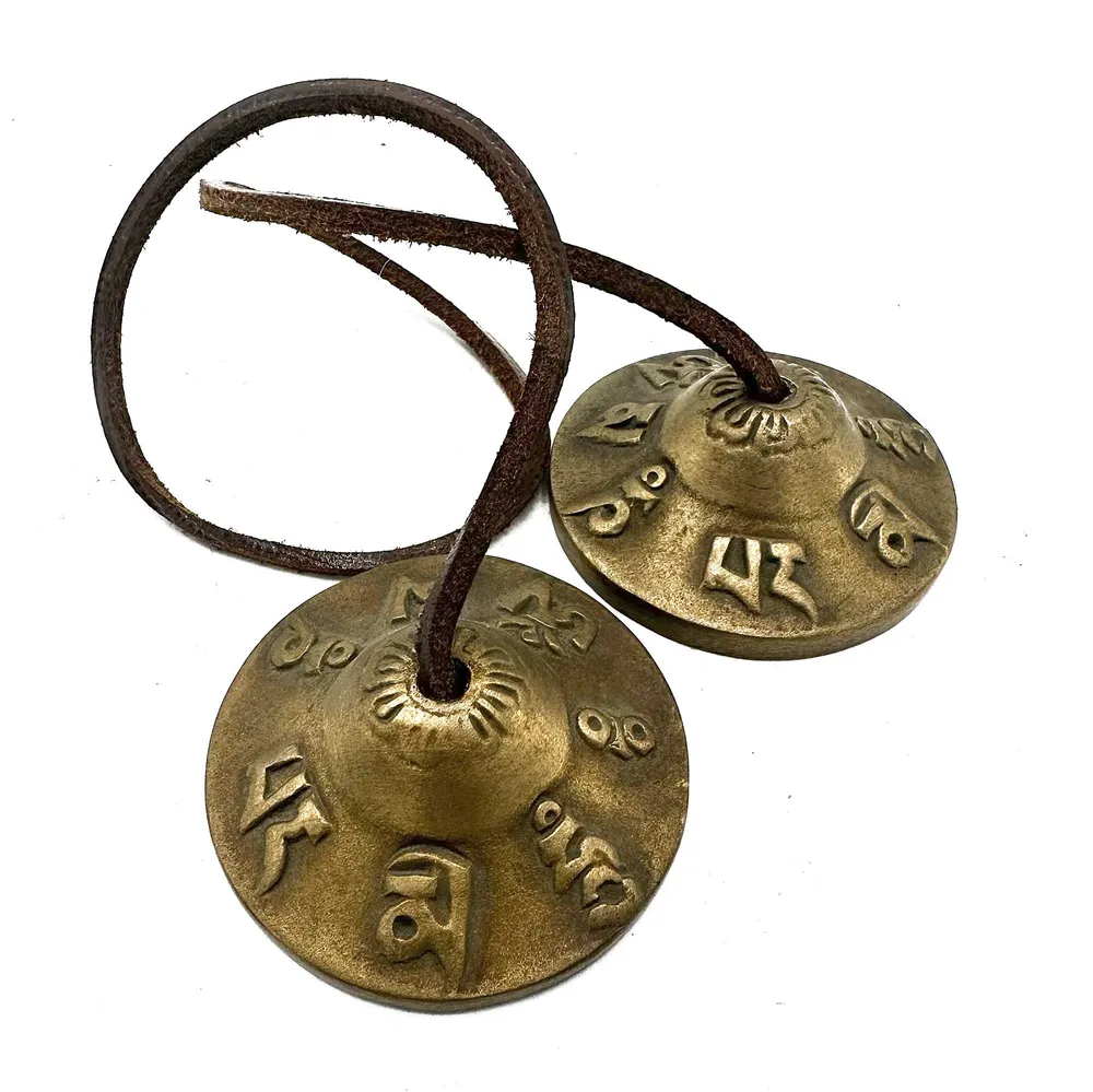 Tingsha Cymbaler Tibetanske Lykke Symboler 6cm