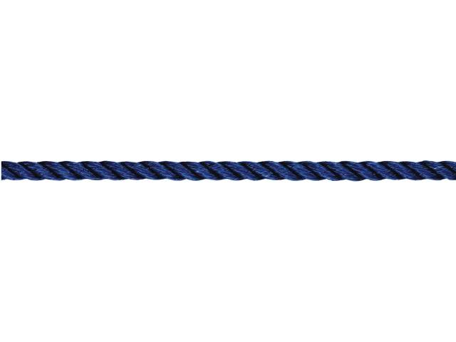 Talamex, Superlene Navy 3-strenget polypropylen multifil, 15 % stræk – Størrelse: 20mm