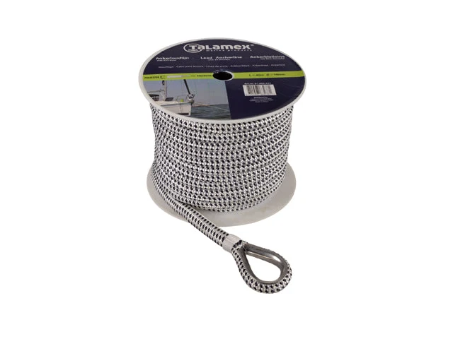 Talamex, Ankerline med bly, Flettet Polyester, 10mm x 20m – Størrelse: 10mm / Variant: 20 M