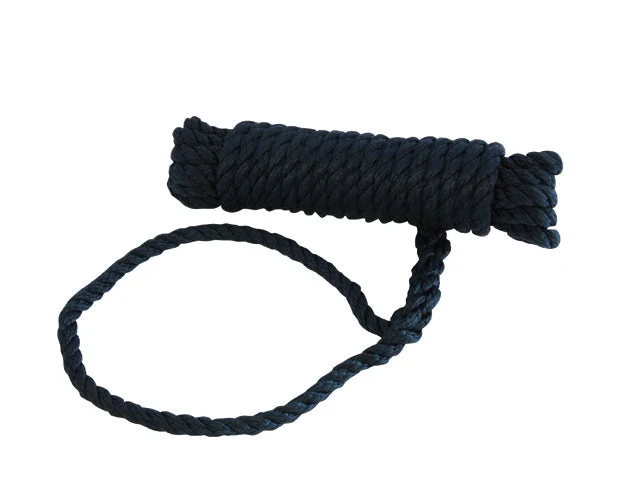 Talamex, Fortøjning marineblå med øjesplejs, 3-strenget polypropylen, flydende, 40cm – Størrelse: 14mm / Variant: 10 M