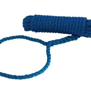 Talamex, Fortøjningsline Polypropylen Blå, 3-strenget med øjesplejs 40cm, Flydende – Størrelse: 10mm