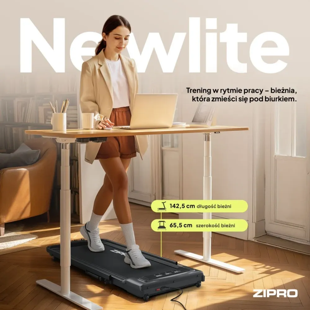 Tredemølle sammenleggbar walking pad 40x120cm hjemmet Zipro Newlite