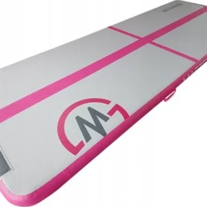 Airtrack matte 300x100x10cm grå/rosa turn og trening Master B860