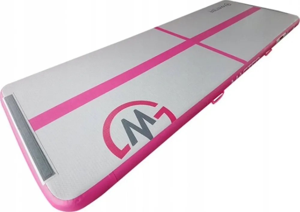 Airtrack matte 300x100x10cm grå/rosa turn og trening Master B860