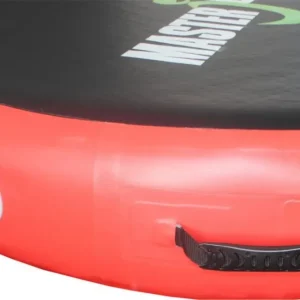 Airtrack rund oppblåsbar gymnastikkmatte 100x20cm svart/rød Master 100