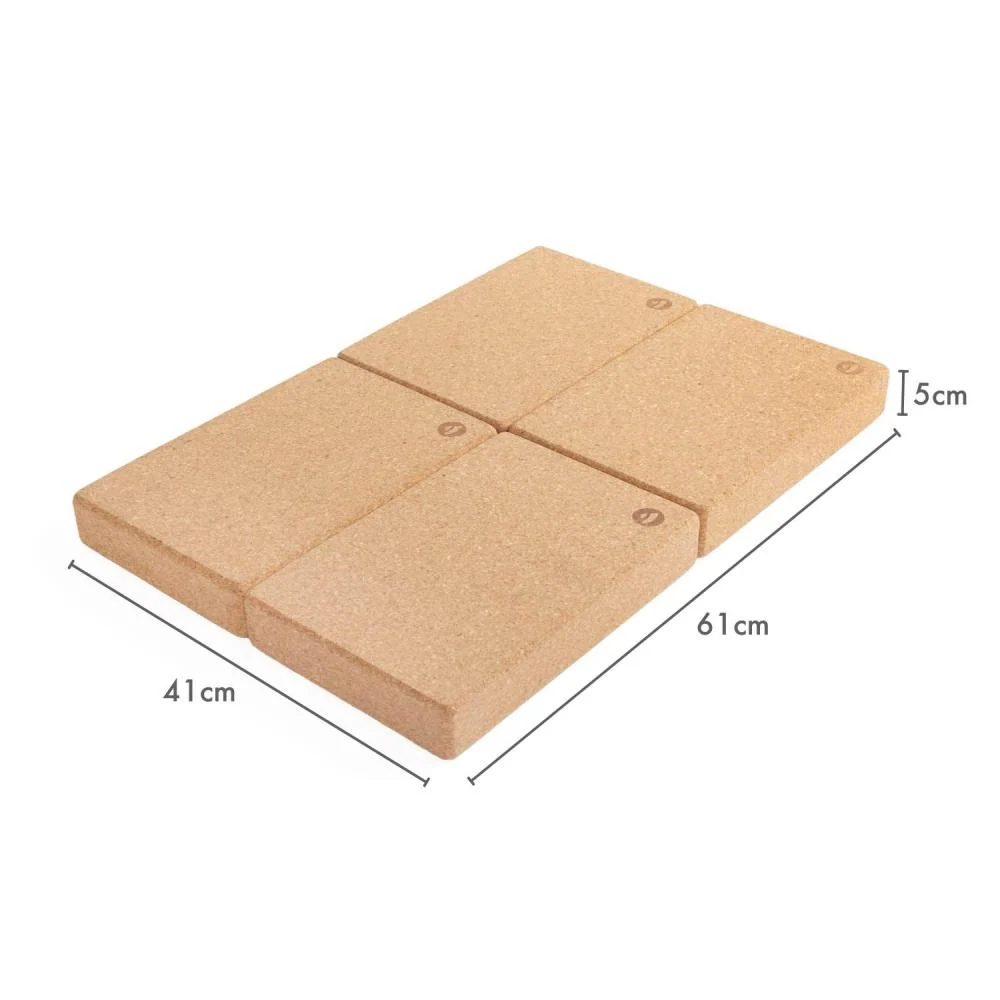Cork yoga blokk – Bodhi Flat skulderstøtte (30,5 x 20,5 x 5 cm)