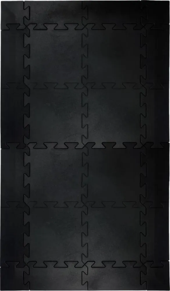 Gummimatte15mm 2 m² med kanter, svart til treningsrom UnderFit