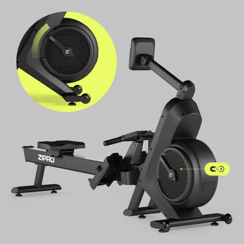 Romaskin Med Luft- Og Magnetmotstand 180kg 184x50x81cm Zipro Power 10