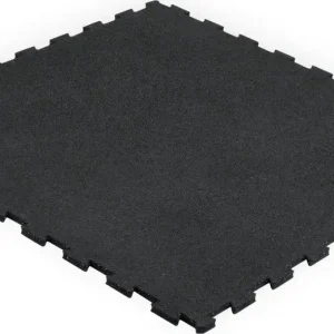 Treningsgulv I Gummi 100x100x2cm, Puslesystem, Svart – Rebel Active
