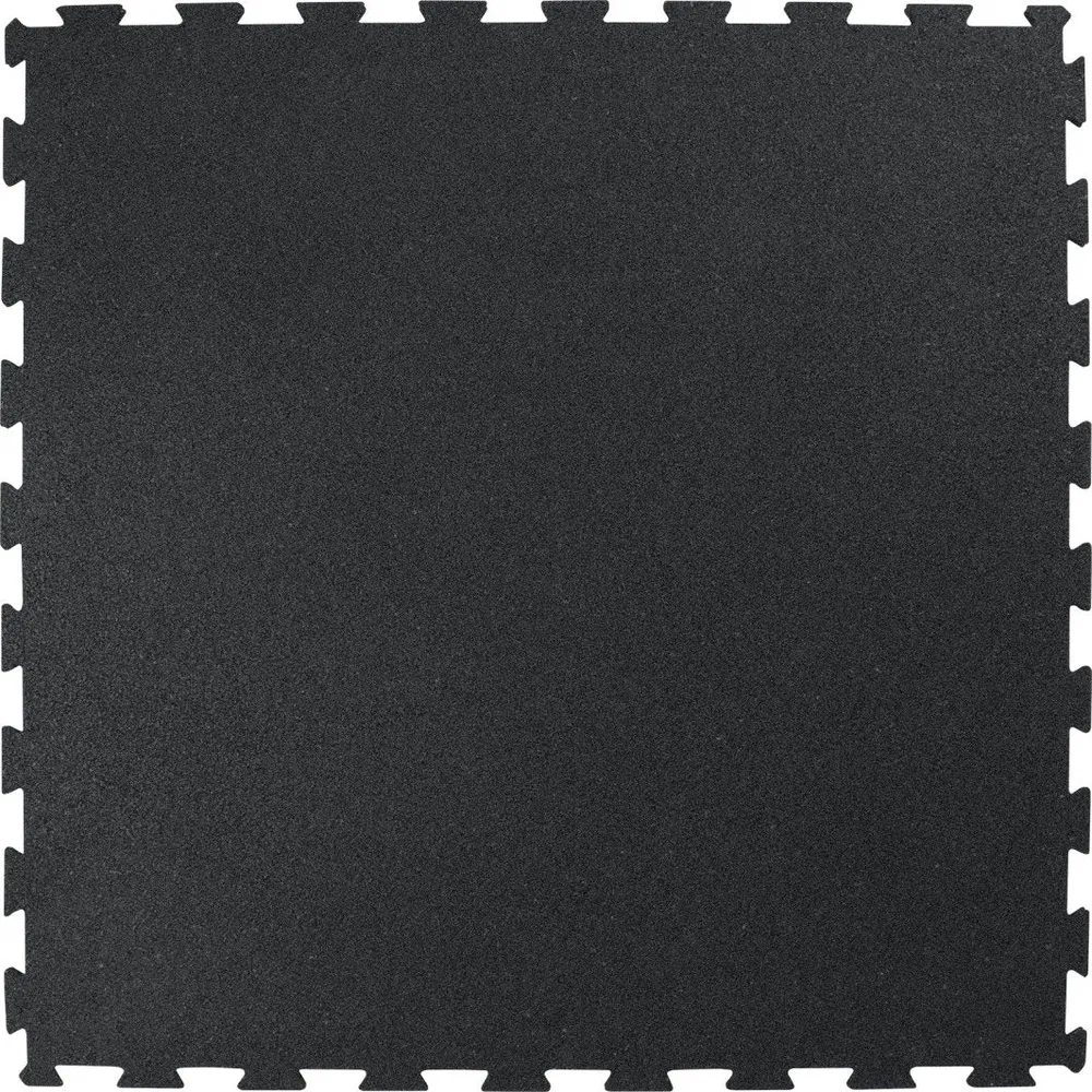 Treningsgulv I Gummi 100x100x2cm, Puslesystem, Svart – Rebel Active