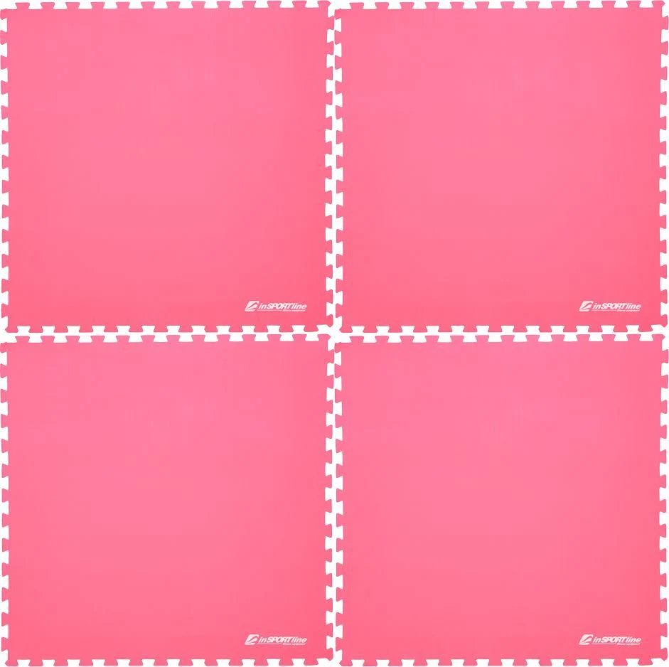 Treningsmatte 200x200x1cm, Puslesystem, Rosa – InSPORTline EVA40 200