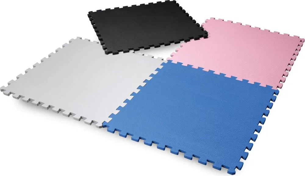 Treningsmatte Puzzle 60x60cm, 4 Deler, 12mm, Svart – Body Sculpture 8340B