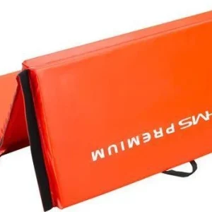 Treningsmatte sammenleggbar 240x120x5cm, oransje gymnastikkmatte HMS MGS01