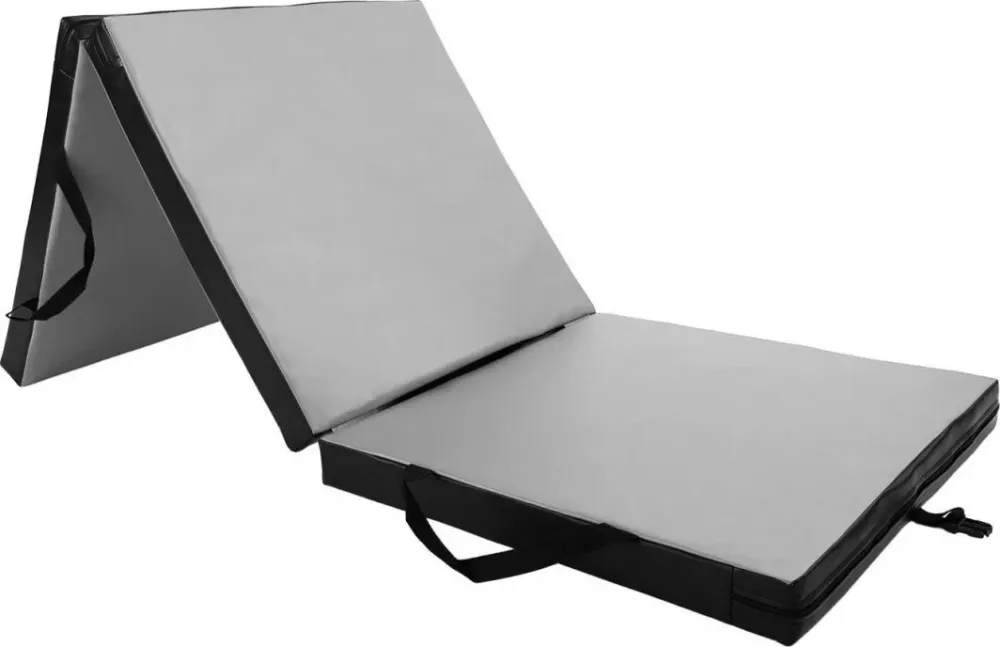 Treningsmatte Sammenleggbar 3-delt 180x60x6cm Grå Myk UnderFit UF9569