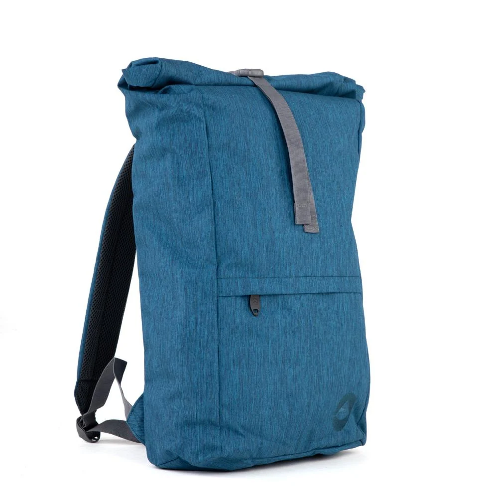 Urban Yogi rolltop ryggsekk - Praktisk yogabag i blått med plass til yogamatte og 14" laptop
