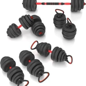 Vektsett 6-i-1 40kg hjemmetrening, justerbart manualsett HMS SGN140
