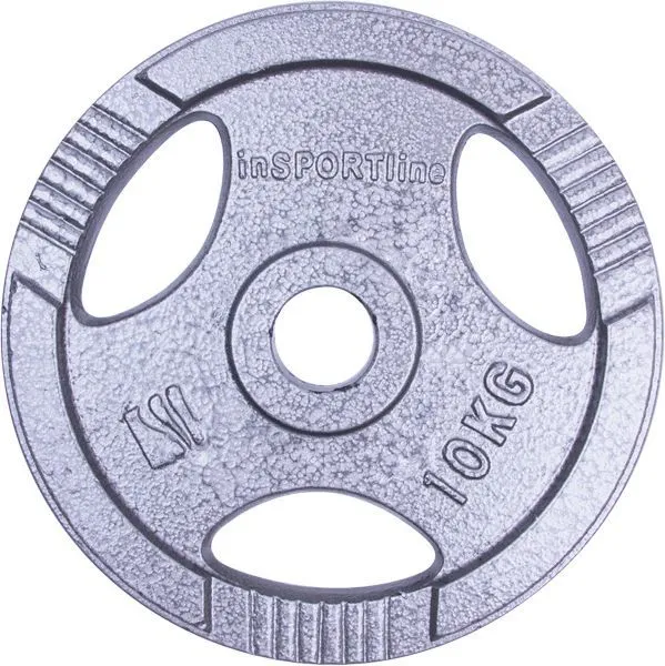 Vektskive 10kg 30mm Stål Med Grep InSPORTline Hamerton 12711