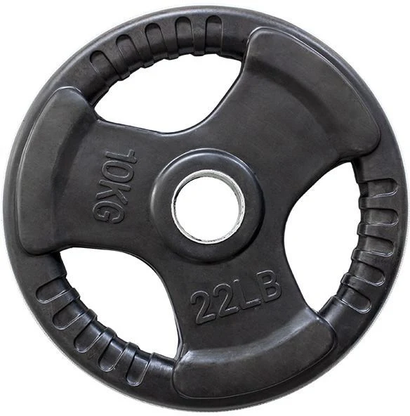 Vektskive 10kg olympisk gummiert 51mm hull, støpejern – HMS 17-6-206