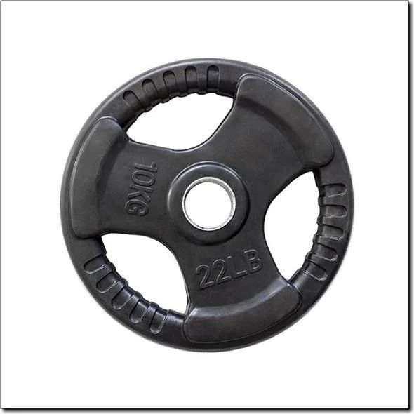 Vektskive 10kg olympisk gummiert 51mm hull, støpejern – HMS 17-6-206