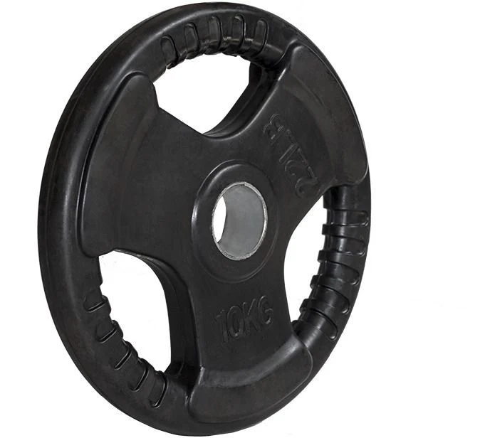 Vektskive 10kg olympisk gummiert 51mm hull, støpejern – HMS 17-6-206