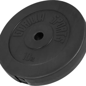 Vektskive 10kg vinyl, 30mm hull – til styrketrening – Gorilla Sports