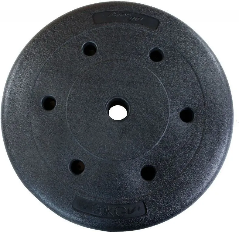 Vektskive 20kg betong 28mm plastbelagt styrketrening – Eb Fit