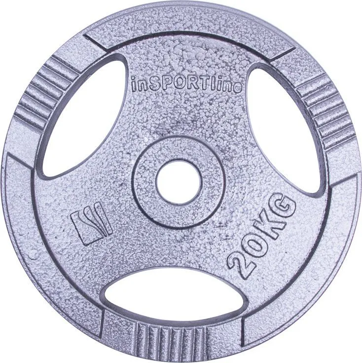 Vektskive 20kg stål 30mm med grep, til stang inSPORTline Hamerton 12713