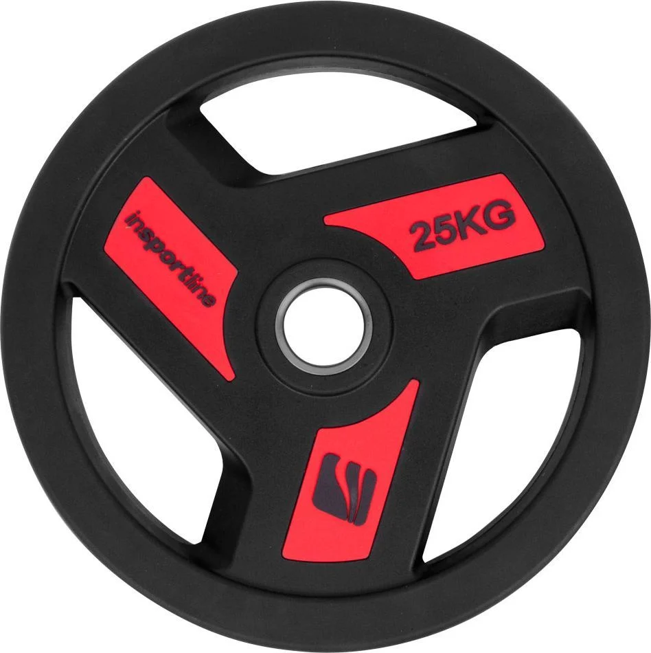 Vektskive 25kg Gummiert 50mm Olympisk – InSPORTline Herk 9198