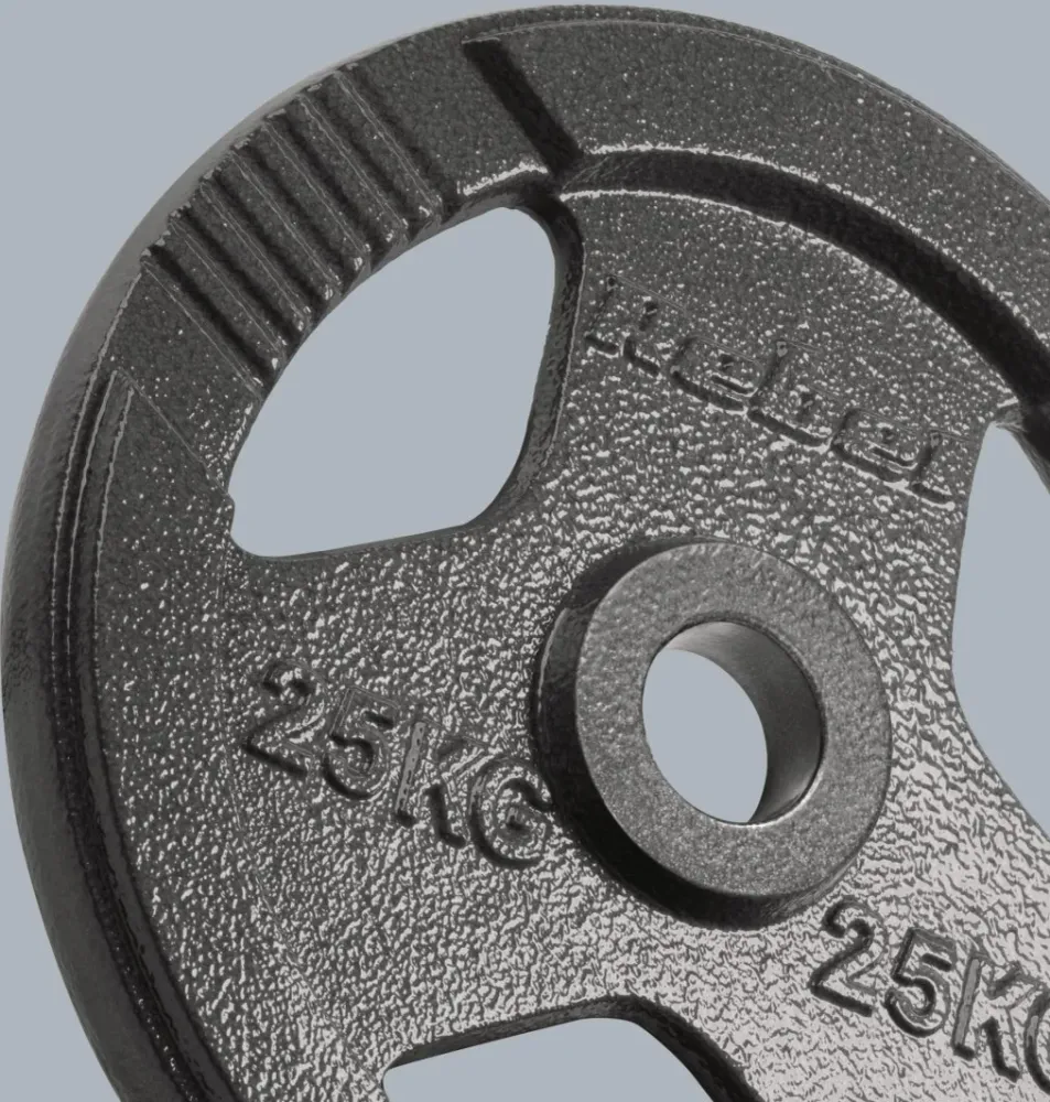 Vektskive 25kg olympisk 51mm med håndtak, støpejern – Rebel Active