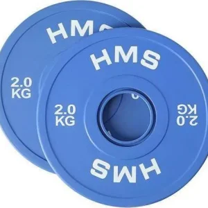 Vektskive 2x2kg Fraksjonsvekter, Gummibelagt, 51mm – HMS CBRS20