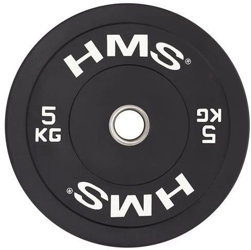 Vektskive 5kg Bumper, Olympisk 51mm, Gummibelagt – HMS 17-61-015