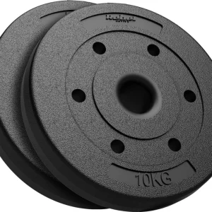 Vektskiver 2x10kg 51mm Bitumen, Til Olympisk Stang Rebel Active
