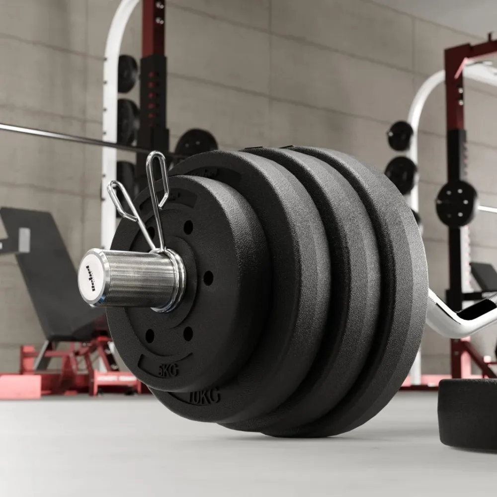 Vektskiver 2x10kg 51mm Bitumen, Til Olympisk Stang Rebel Active