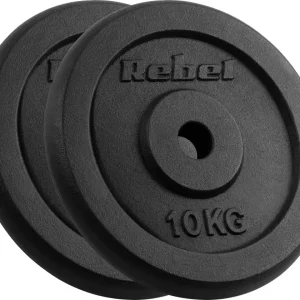 Vektskiver 2x10kg Støpejern, 31mm Hull – Rebel Active 2129